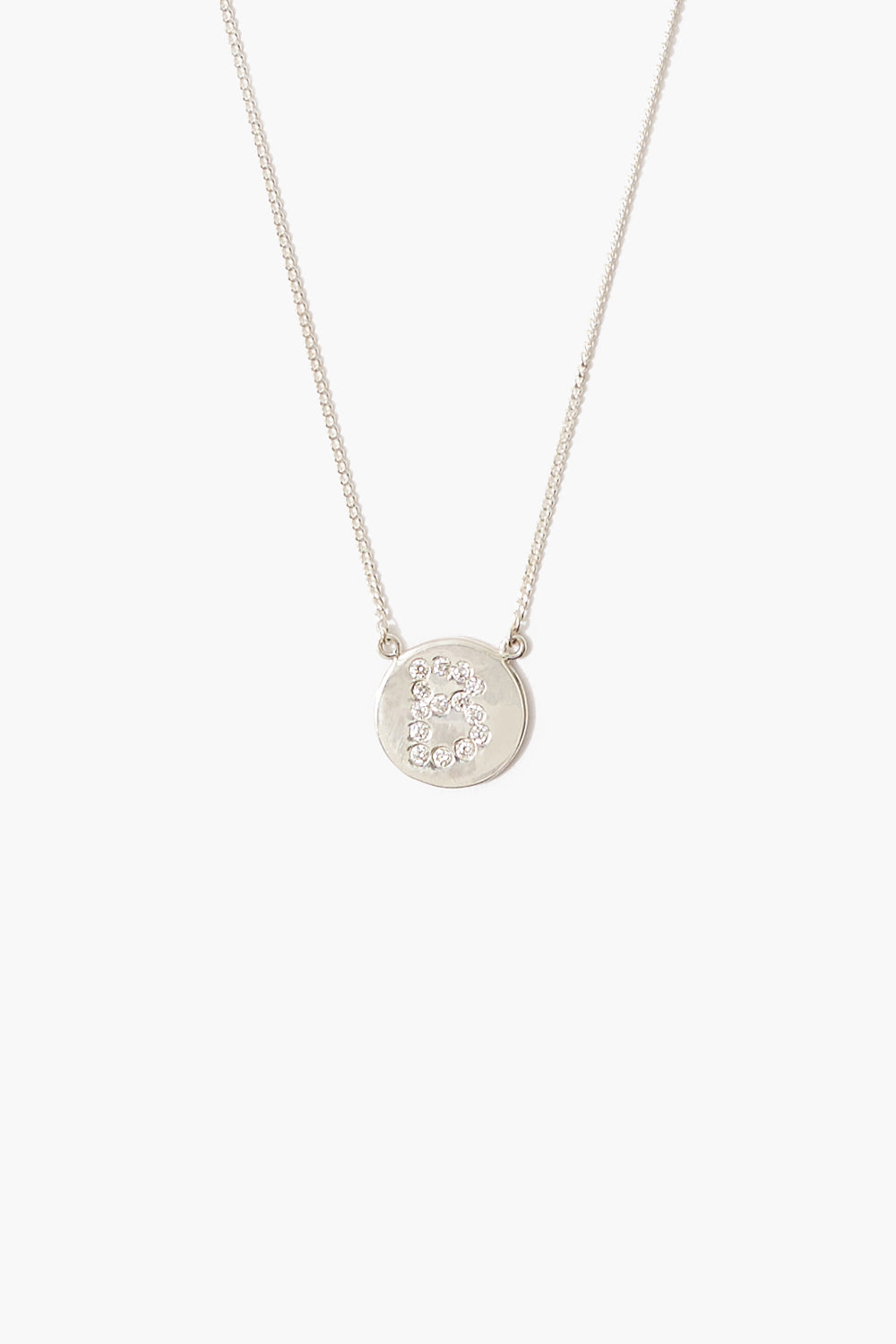 Personalized Diamond Initial Coin Necklace in Sterling Silver - Perfect for Birthdays, Anniversaries & Gifts