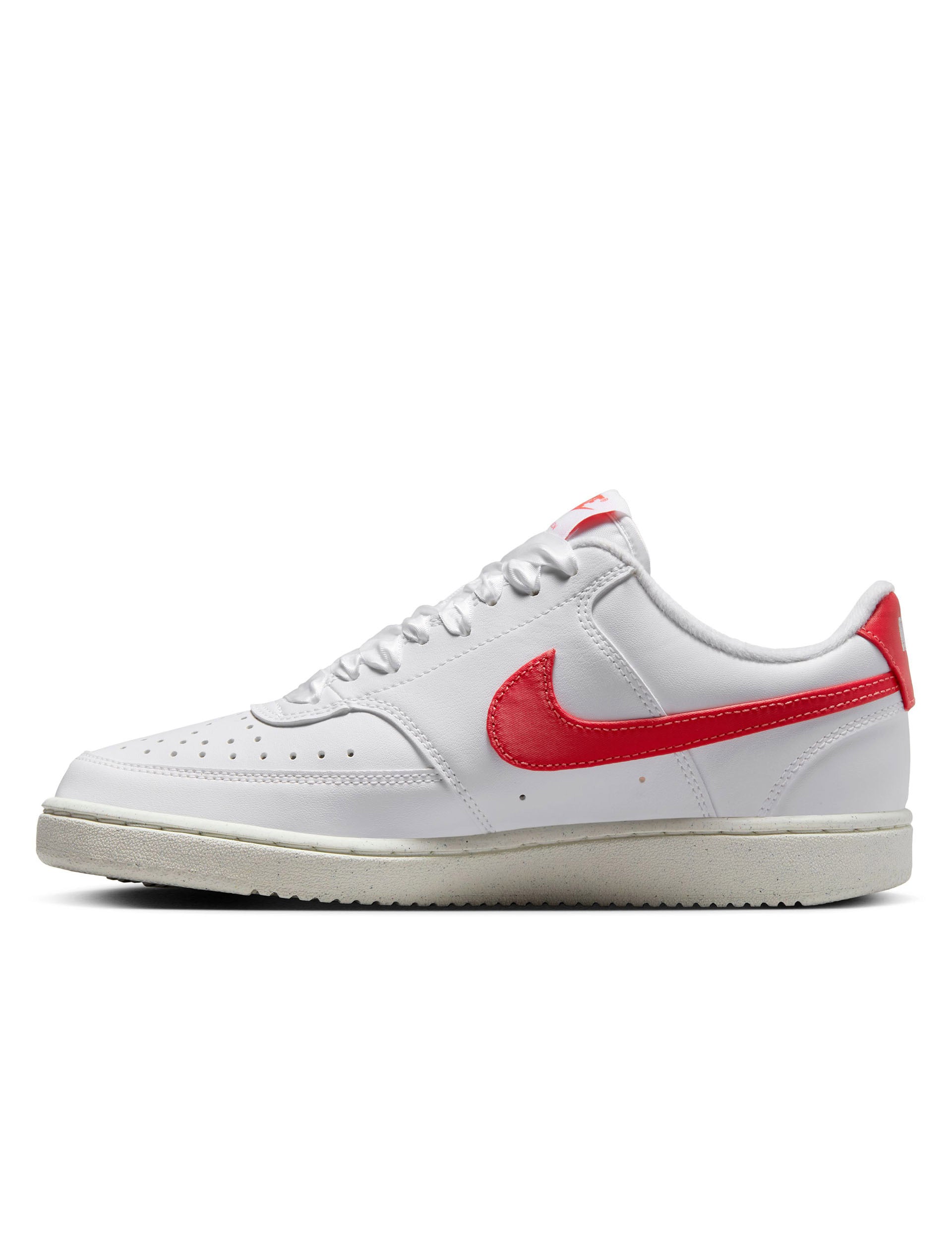 Nike Court Vision Low Next Nature Sneakers - White/Magic Ember/Sail | Eco-Friendly Basketball & Casual Shoes for Men | Perfect for Streetwear, Gym & Everyday Wear