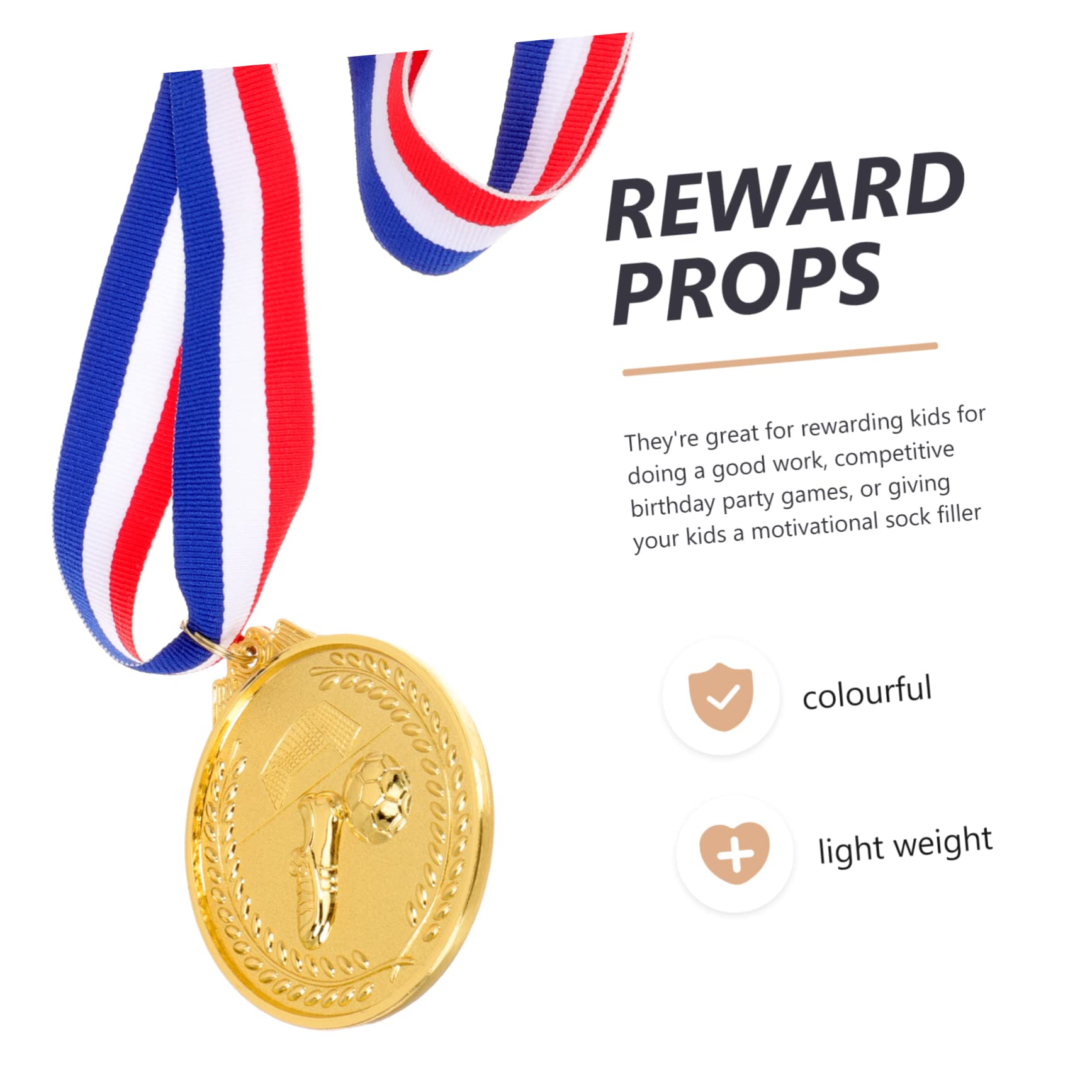 BESPORTBLE 12-Pack Creative Sports Medals for Soccer Games, Awards, and Decor - Durable Iron Medals for Kids' Sports Events, Competitions, and Party Prizes