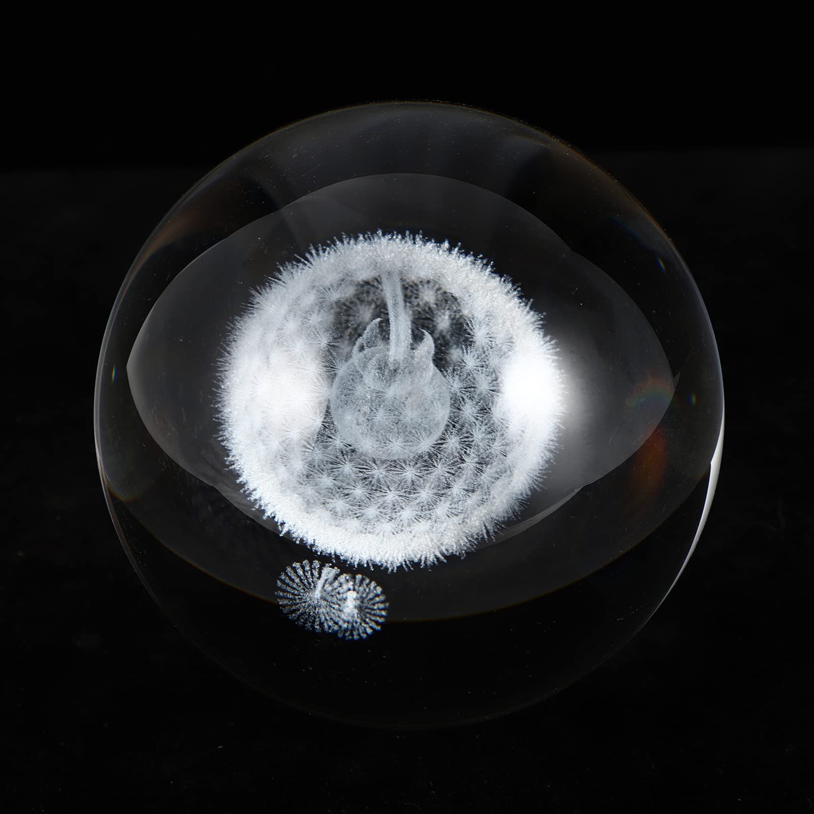 FOMIYES 10cm Crystal Dandelion Carving - Fengshui Glass Decor for Home & Office Gifts