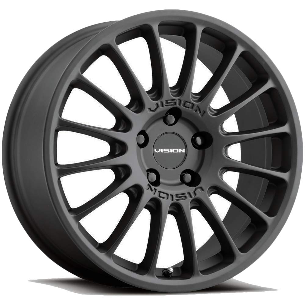 Vision 477 Monaco 15x7 5x100 +15mm Satin Black Wheel Rim 15 Inch - Perfect for Honda Civic, Subaru Impreza & Compact Car Upgrades