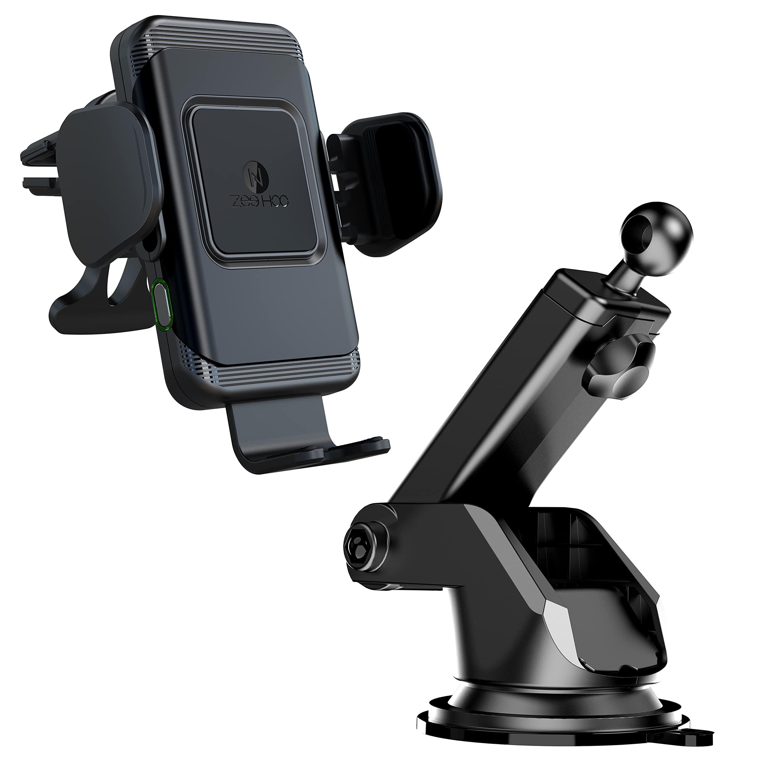 ZeeHoo 10W Fast Wireless Car Charger with Sticky Suction Cup Base - Perfect for iPhone & Android Phones - Hands-Free Charging While Driving