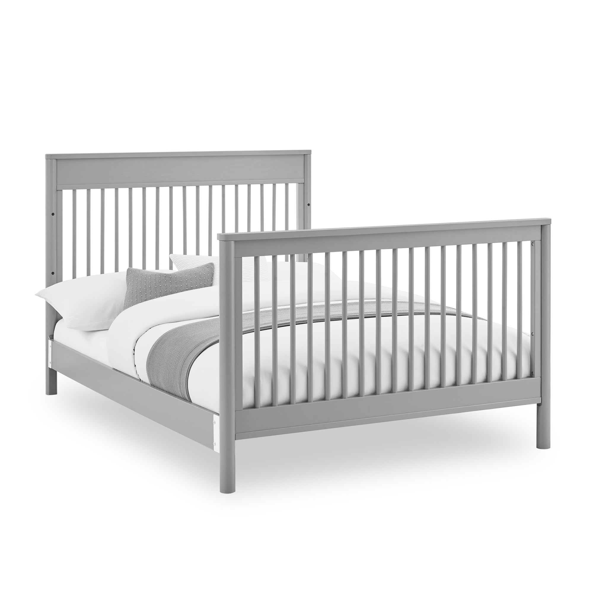 Delta Children 6-in-1 Convertible Crib - Grey | Nursery Bedroom Furniture | Baby Crib to Toddler Bed, Daybed & Full-Size Bed Conversion | Safe & Durable for Newborn to Teen Years