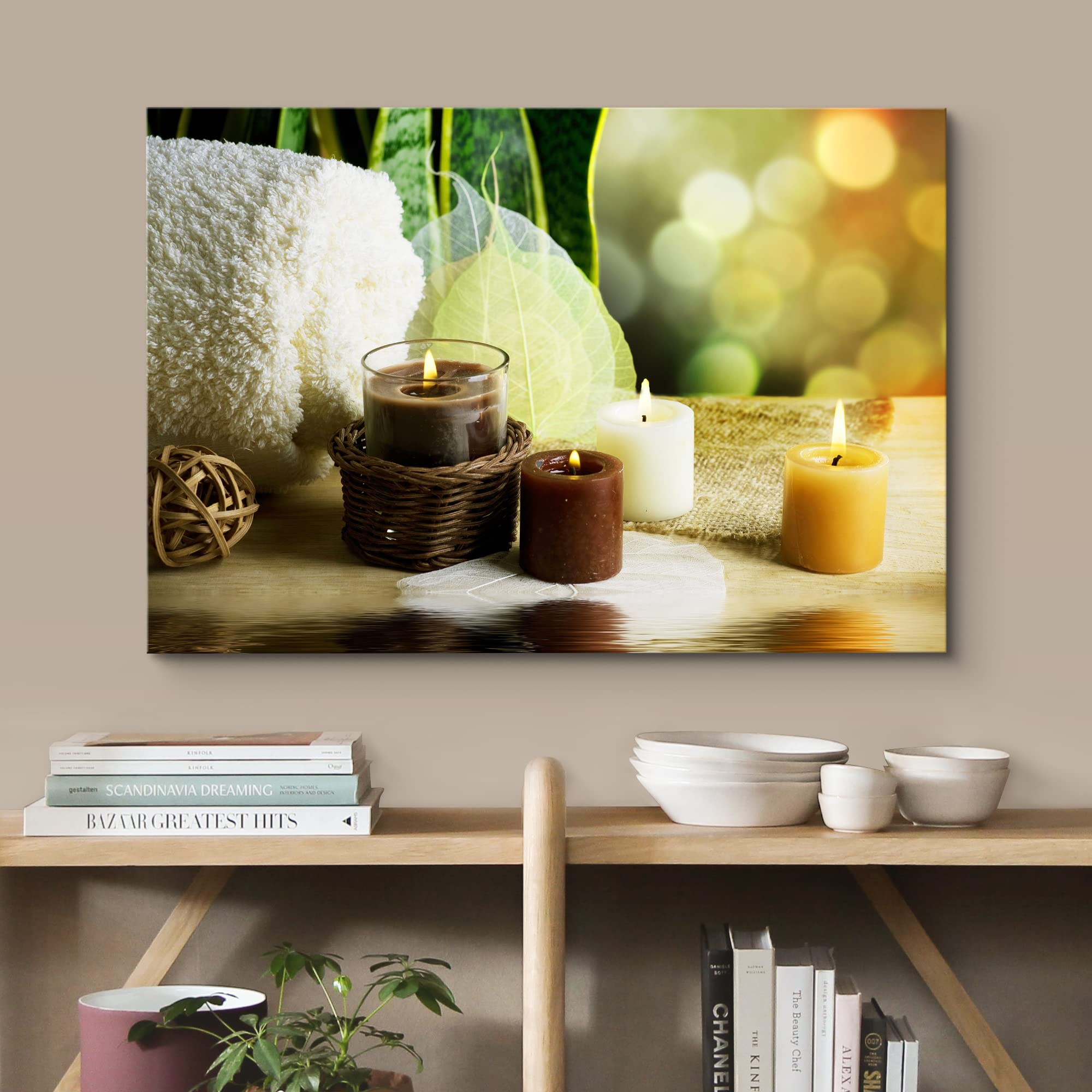 Wall26 Canvas Print Wall Art - Relaxing Zen Jungle Leaf Nature Photography for Meditation, Yoga & Massage | Modern Contemporary Decor for Living Room, Bedroom, Office | 32x48 Inch Large Wall Decor | Perfect for Spa, Wellness Centers & Home Relaxation Spaces