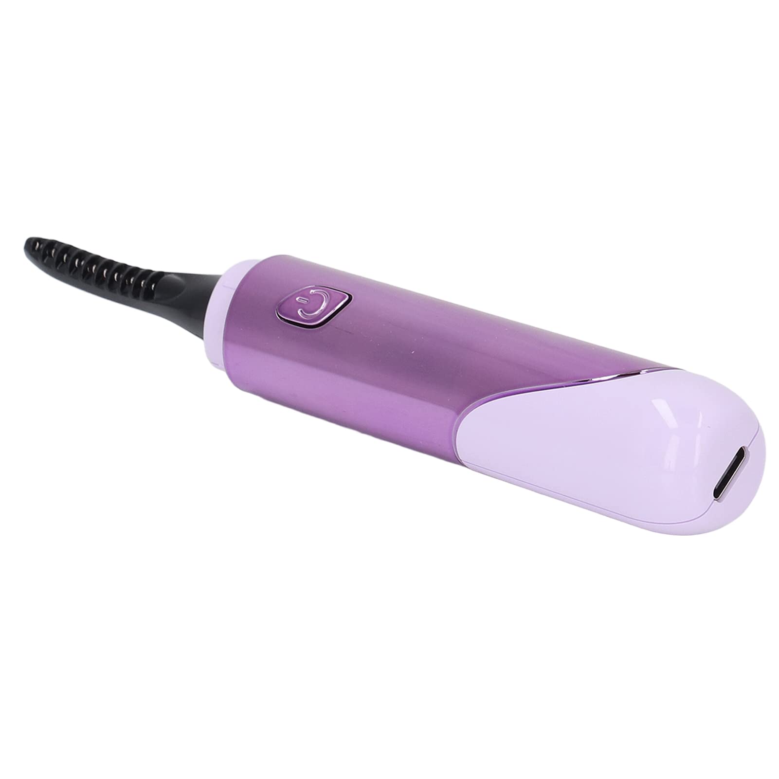 Rechargeable Heated Eyelash Curler - 4 Temperature Settings, USB-C Charging, Mini Portable Lash Curling Iron for Home & Travel (Purple) | Perfect for Daily Makeup & Salon-Like Curls at Home