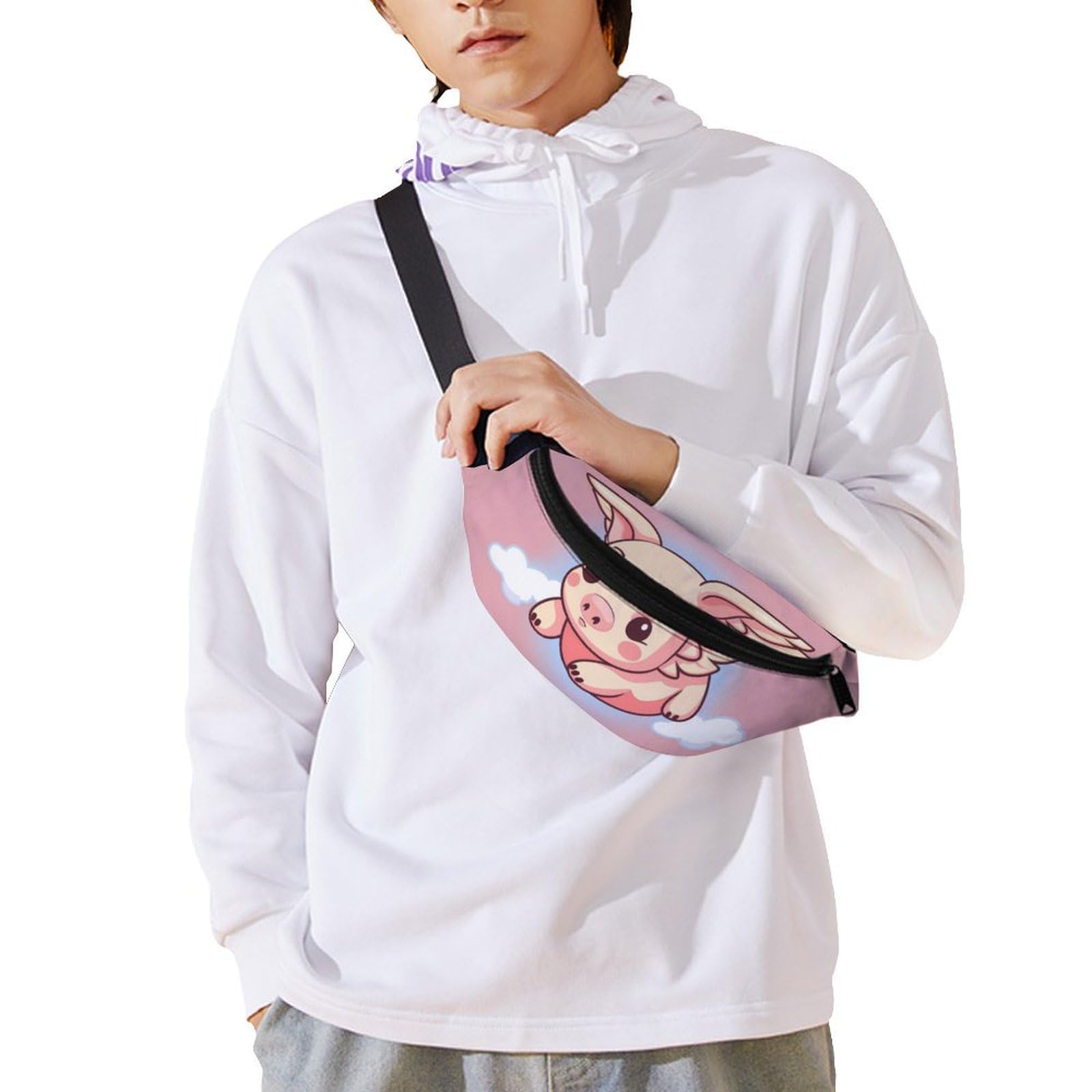 Adjustable Flying Pig Belt Bag - Crossbody Waist Pouch for Women & Men | Perfect for Outdoor Activities, Travel, and Festivals