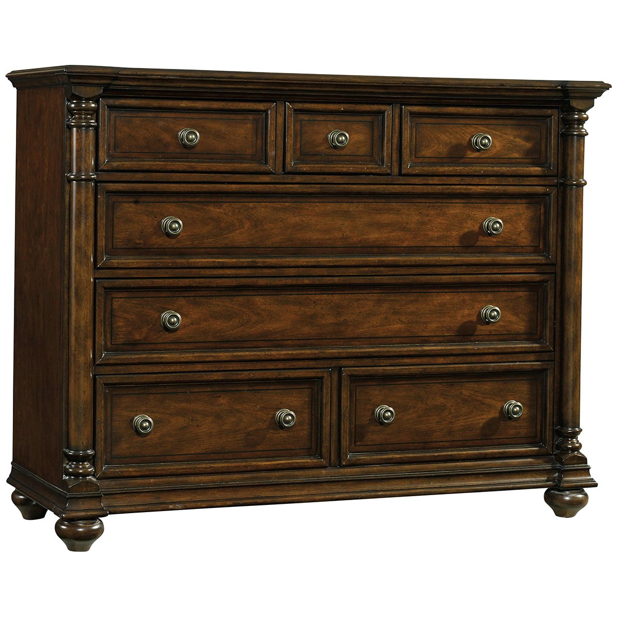 Hooker Furniture Leesburg 7-Drawer Mahogany Dresser - Elegant Bedroom Storage for Master Suite or Guest Room