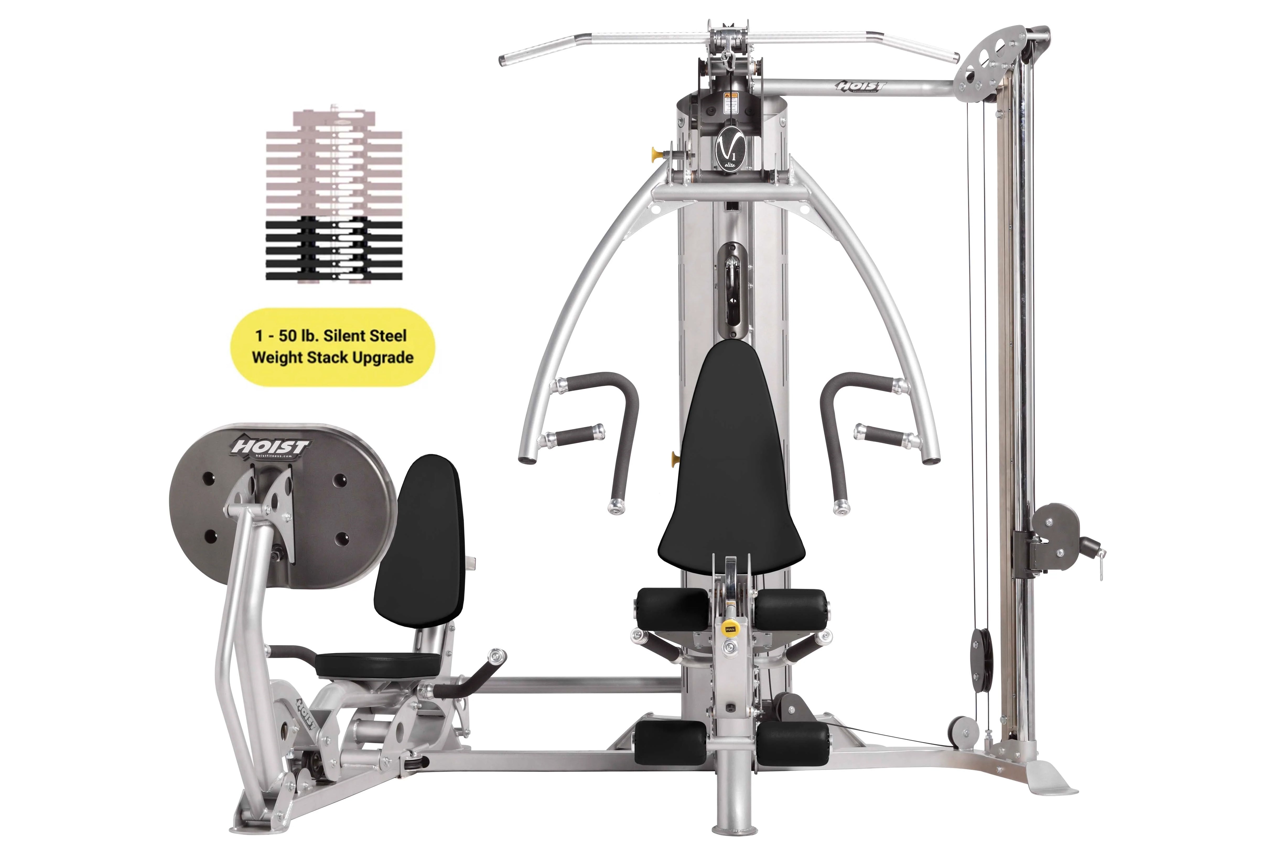 Hoist V1 Elite Home Gym System - Full Body Workout Equipment for Strength Training & Fitness - Perfect for Home Gym, Garage, or Small Spaces
