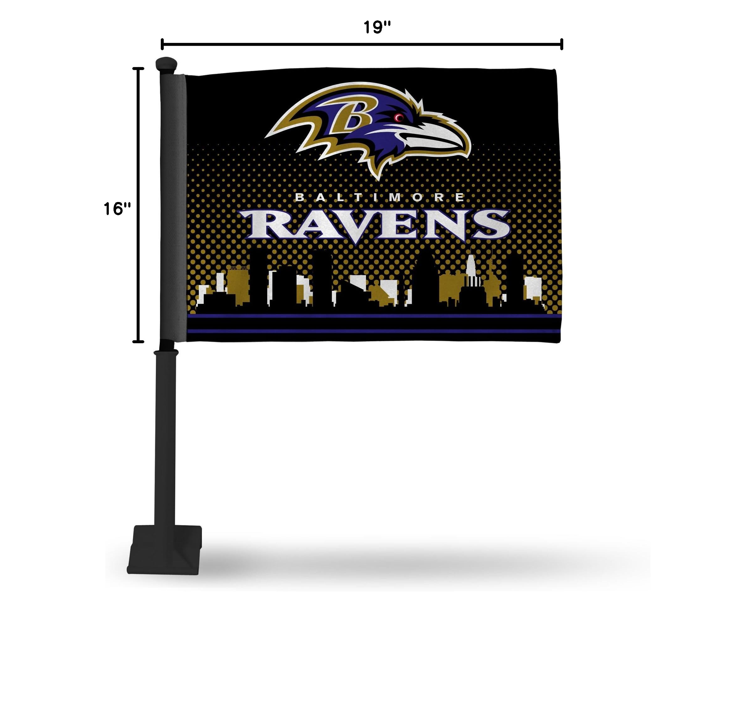 NFL Double-Sided Car Flag - Rico Industries Premium Team Spirit Car Accessory for Game Day & Tailgating