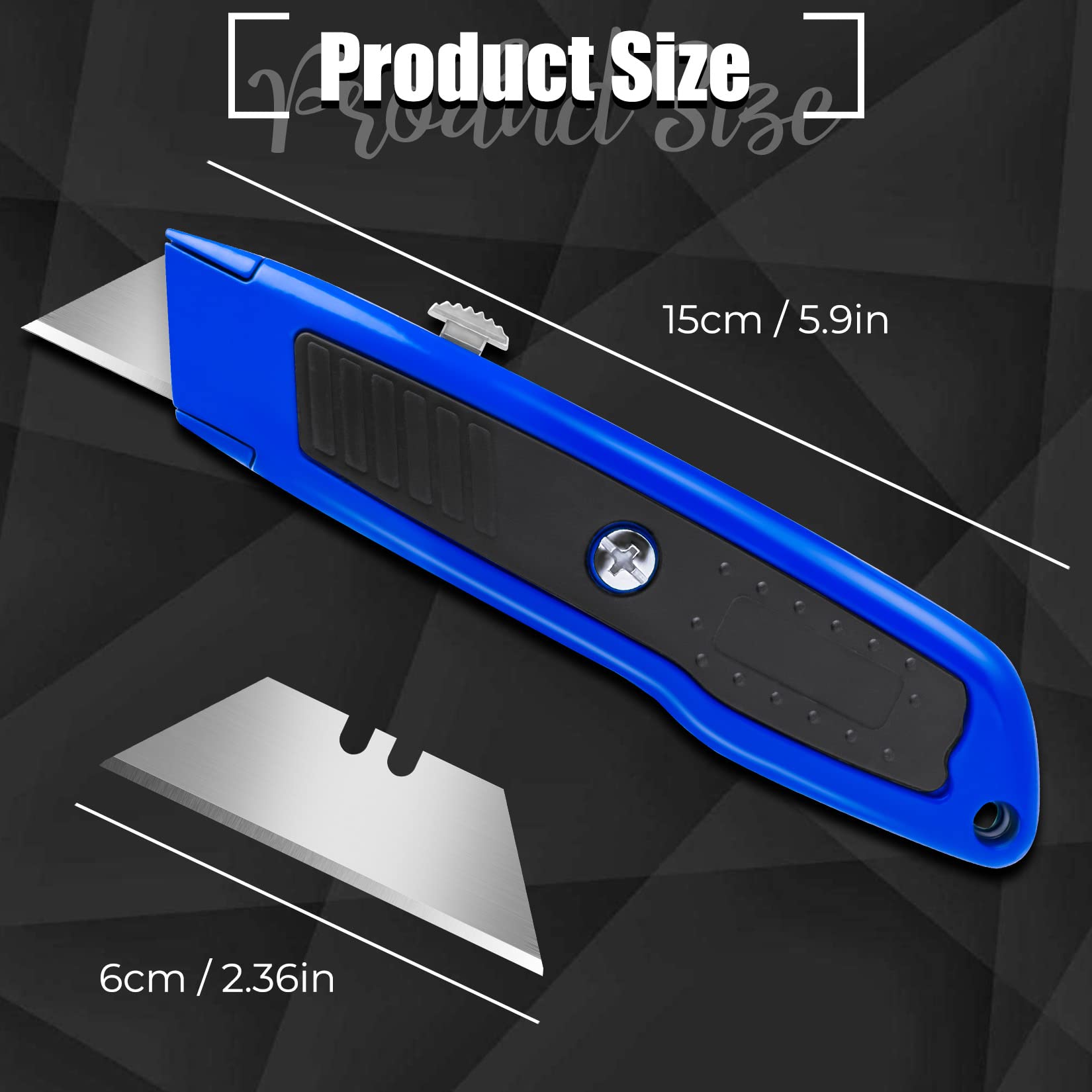 4 Pack Heavy Duty Box Cutter Utility Knife with 10 SK5 Blades - Retractable Razor Knife with Aluminum Shell for Home, Office & Construction - Perfect for Opening Packages, Moving Boxes & DIY Projects