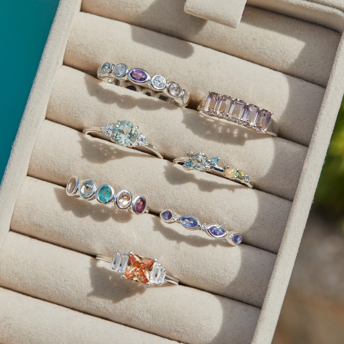 Green Amethyst Garden Party Eden Ring - Elegant Floral Jewelry for Women, Perfect for Weddings, Parties & Special Occasions