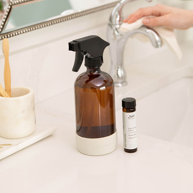 Premium Bathroom Cleaning Kit - All-Purpose Scrubber, Squeegee & Spray Bottle Set for Shower, Tub & Tile - Easy Home Cleaning Essentials for Sparkling Bathrooms