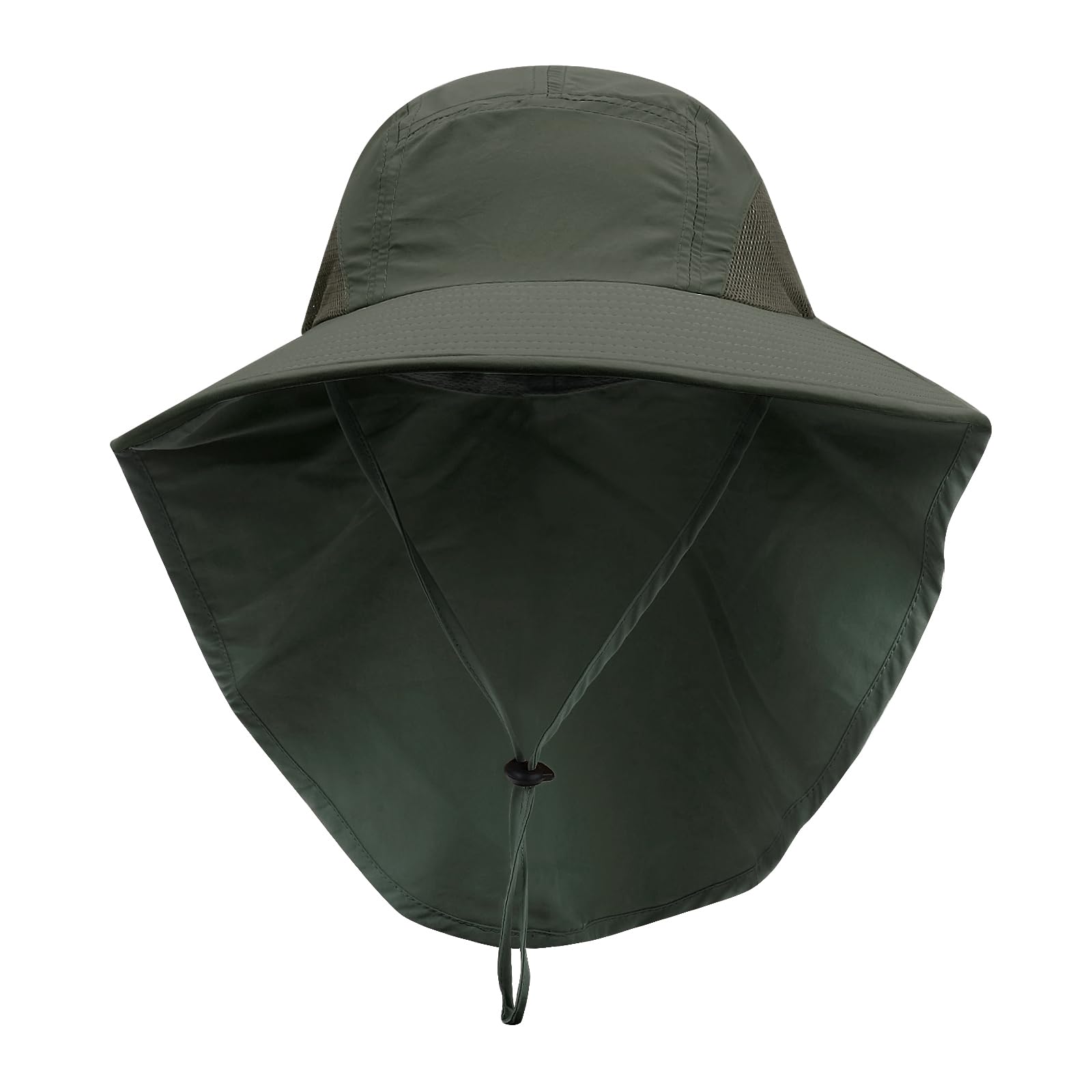 CLAPE UPF 50+ Sun Protection Hat for Men & Women - Wide Brim Fishing Hat with Neck Flap, Quick Dry & Breathable Safari Hiking Cap - Perfect for Outdoor Activities, Beach, Fishing & Travel