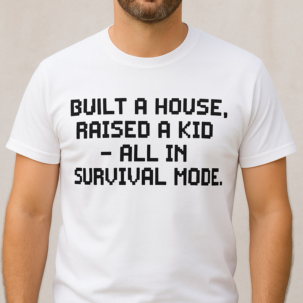 Gamer Dad T-Shirt - Funny 'Built A House, Raised A Kid' Graphic Tee for Gaming Fathers | Perfect for Father's Day, Birthday Gifts & Casual Wear
