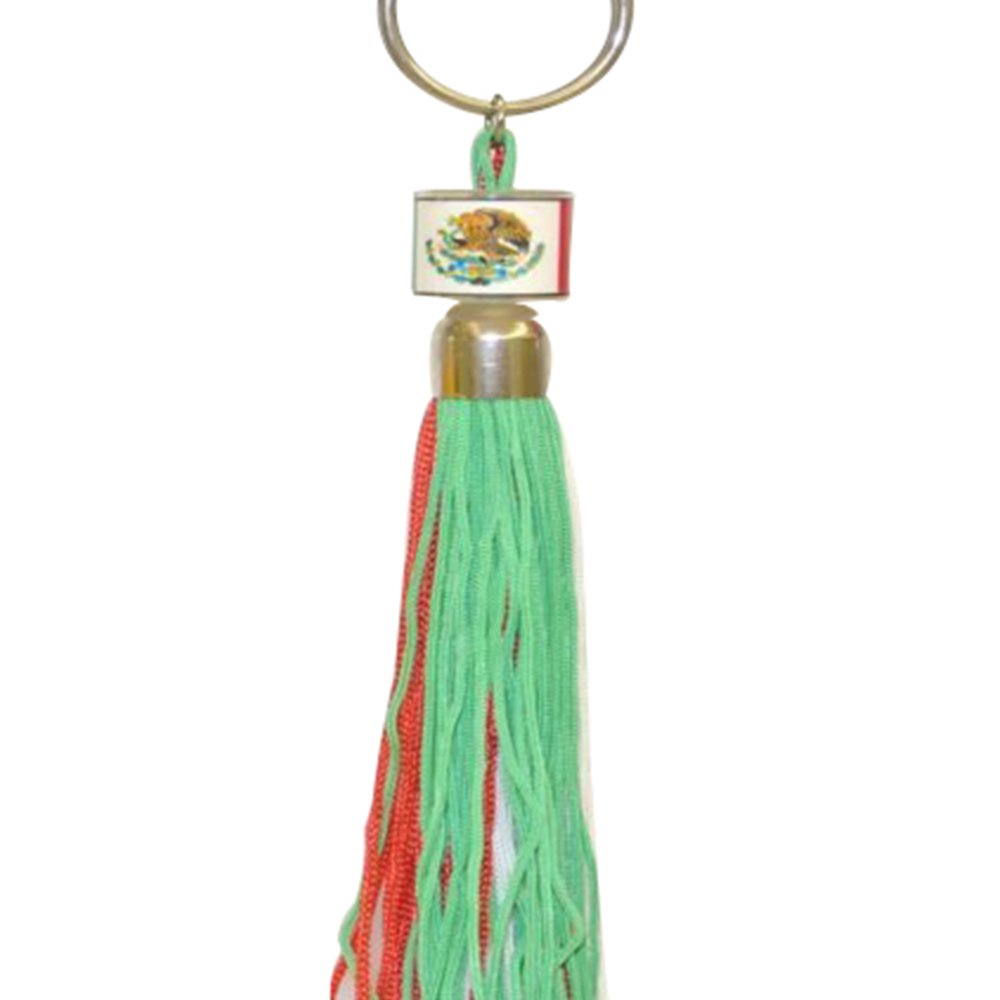 Mexico Mini Small Flag Ring Tassel - Patriotic Jewelry for Mexican Independence Day, Cinco de Mayo & National Pride Celebrations