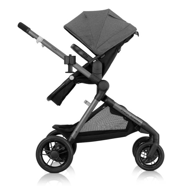 Evenflo Pivot Xpand Modular Stroller - Sabino Gray | Lightweight Travel System with Car Seat Compatibility | Perfect for Newborns, Toddlers & On-the-Go Families