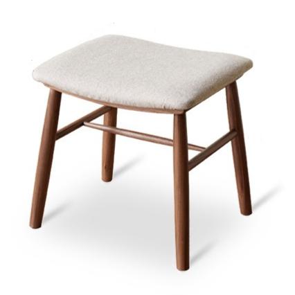 Modern Makeup Stool - Solid Oak & Ash Wood Vanity Seat for Dressing Table, Bedroom, and Salon | Elegant & Durable Beauty Furniture