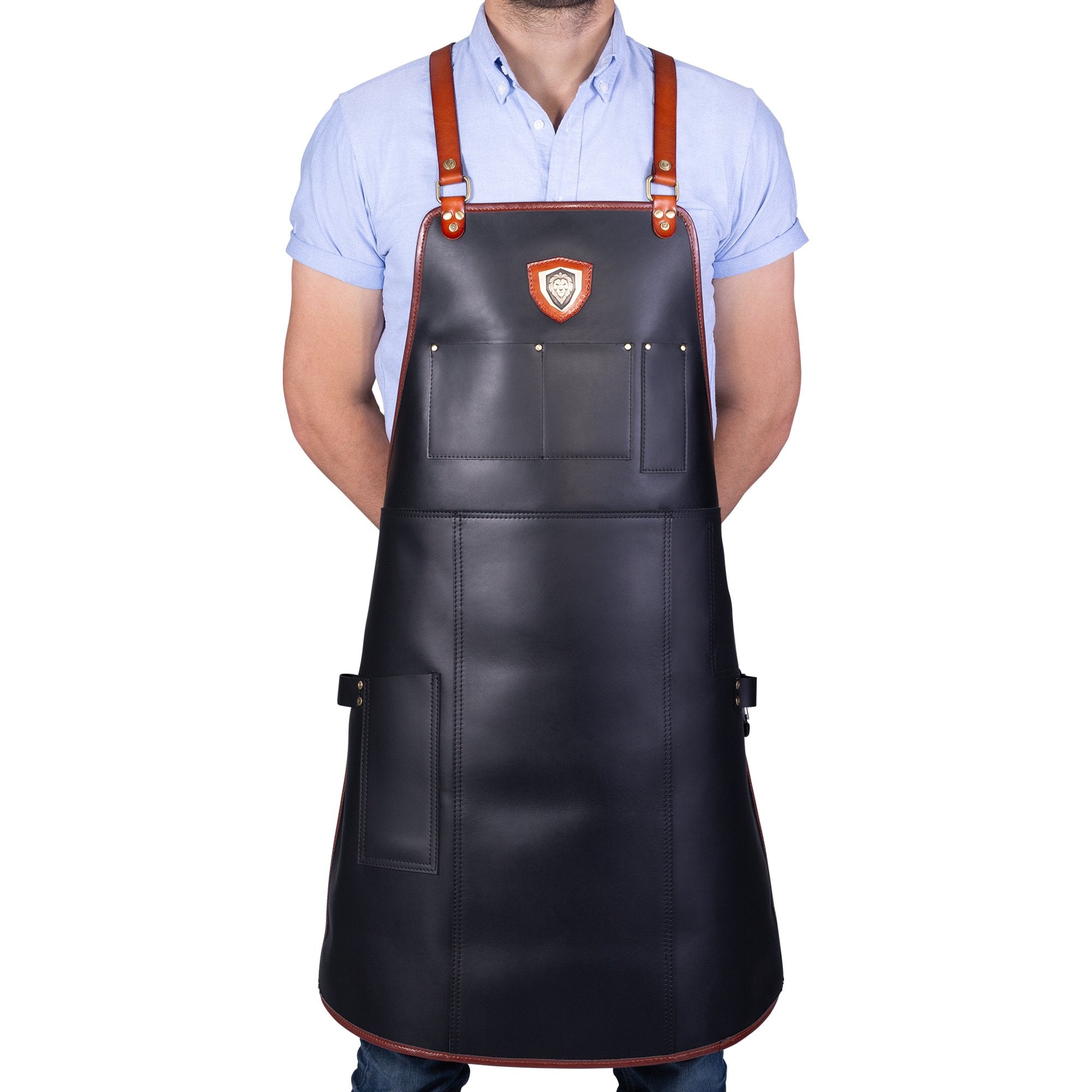 Premium Top Grain Leather Professional Chef Apron - The Culinary Commander by Dalstrong | Durable Kitchen Apron for Cooking, Grilling & Baking | Restaurant & Home Chef Essential