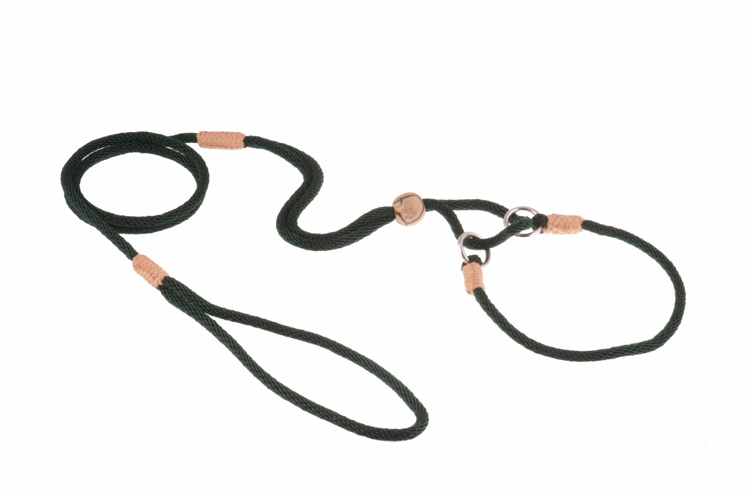 Alvalley Martingale Dog Leash with Collar - Soft Nylon Adjustable Training Leash for Small & Medium Dogs - Includes Tagua Bead Stopper - Ideal for Walking, Obedience Training & Outdoor Adventures