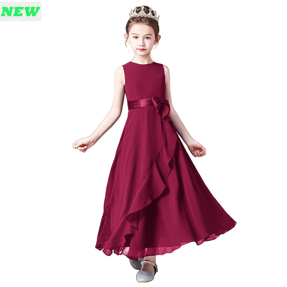 Junior Bridesmaid Dresses for Teens - Ankle-Length Flower Girl Gowns for Wedding Party | Perfect for Kids' Formal Occasions, Church Events & Special Celebrations