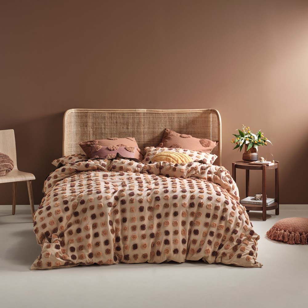 Haze Pecan Quilt Cover Set - King Size Bedding with Soft Microfiber - Perfect for Master Bedroom, Guest Room & Cozy Home Decor
