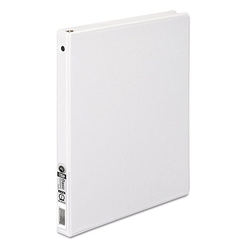 1/2 Inch White Round Ring View Binder - Basic 3-Ring Binder for School, Office, and Home Organization | Durable and Lightweight for Everyday Use