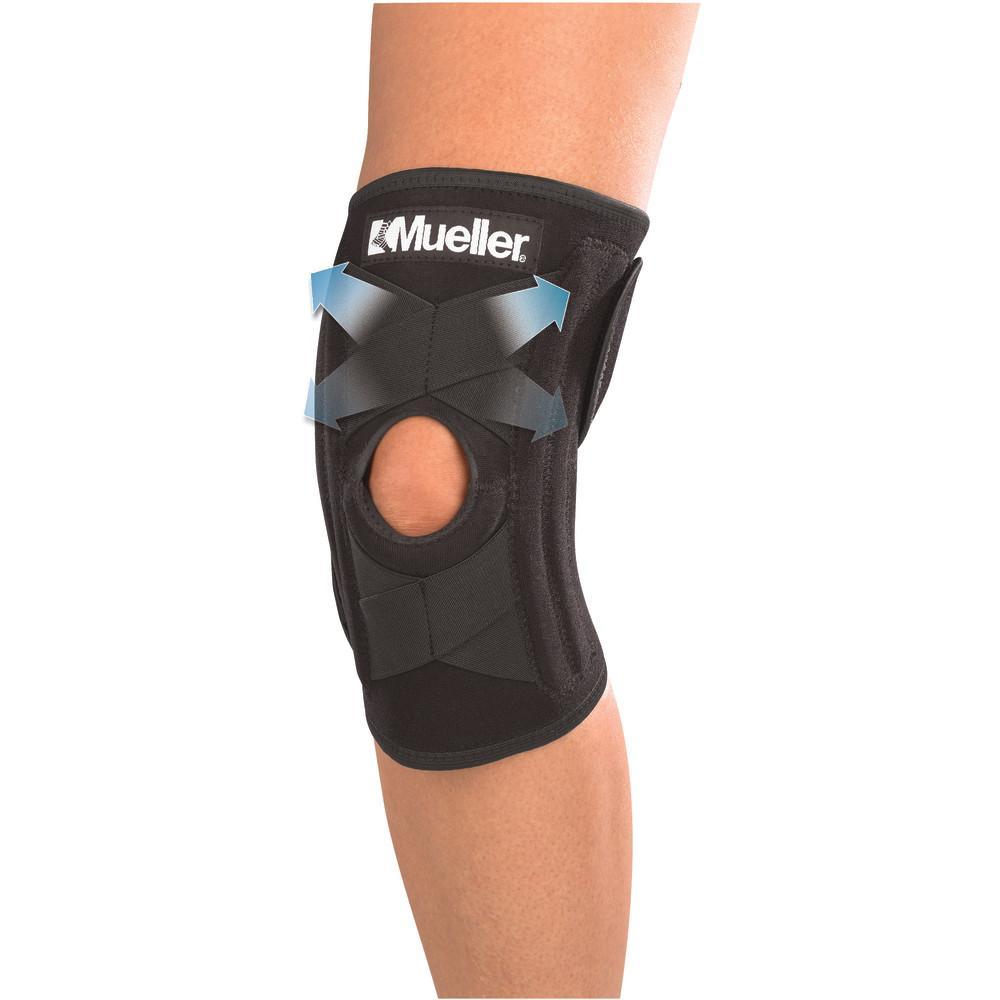 Mueller Self Adjusting Knee Stabilizer - Breathable Support Brace for Running, Sports & Arthritis Pain Relief - Adjustable Compression for Men & Women