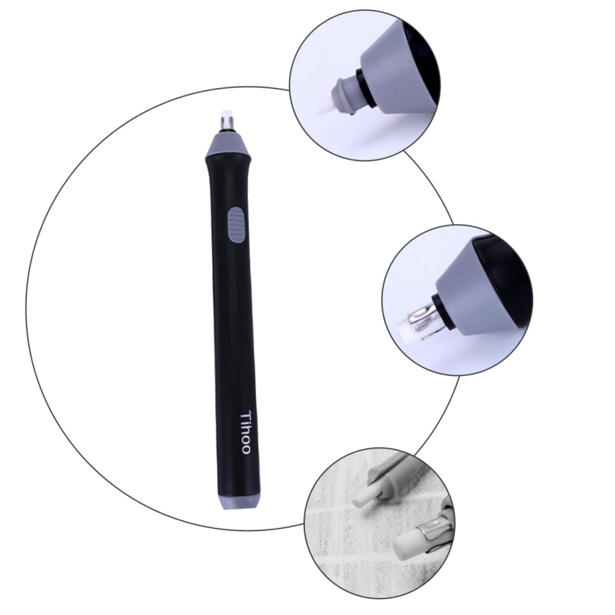 STOBOK 25pcs Rechargeable Electric Eraser Kit with Auto-Rotate Eraser & Mechanical Pencils - Battery Powered Erasing Tool for Drawing, Sketching, Art & Office Work - Perfect for Artists, Students & Professionals