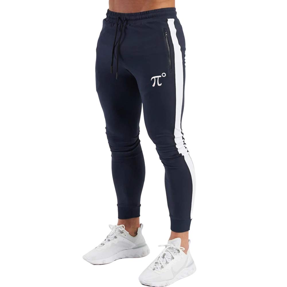 PIDOGYM Men's Athletic Running Jogger Pants - Slim Fit Striped Workout Sweatpants for Gym, Jogging & Casual Wear | Tapered Design with Stretch Fabric for Comfort & Style