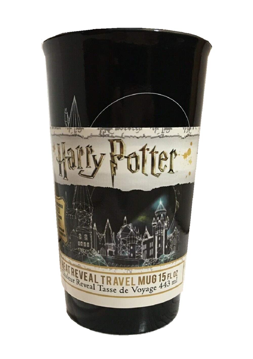 Harry Potter Castle Ceramic Travel Mug 15 Oz - Heat Reveal Magic Design - Perfect for Coffee, Tea & Hot Drinks - Great Gift for Fans & Office Use