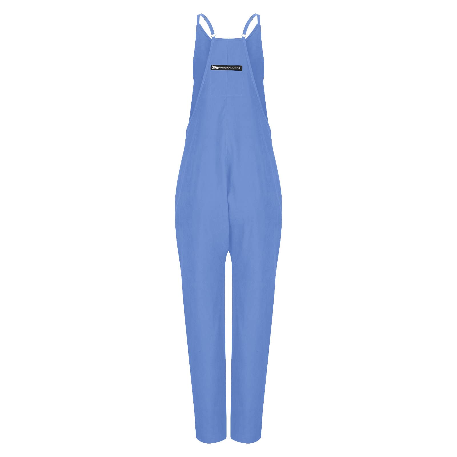DDAPJ Women's Jumpsuits 2025 - Casual V-Neck Romper with Spaghetti Straps, Sleeveless Overalls with Pockets | Perfect for Summer Outfits, Beach Vacations & Date Nights