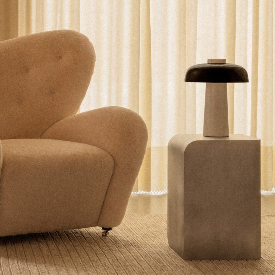 AUDO CPH Volume Side Table - Modern Aluminum End Table for Living Room, Bedroom, or Office - Compact & Stylish Accent Table for Small Spaces