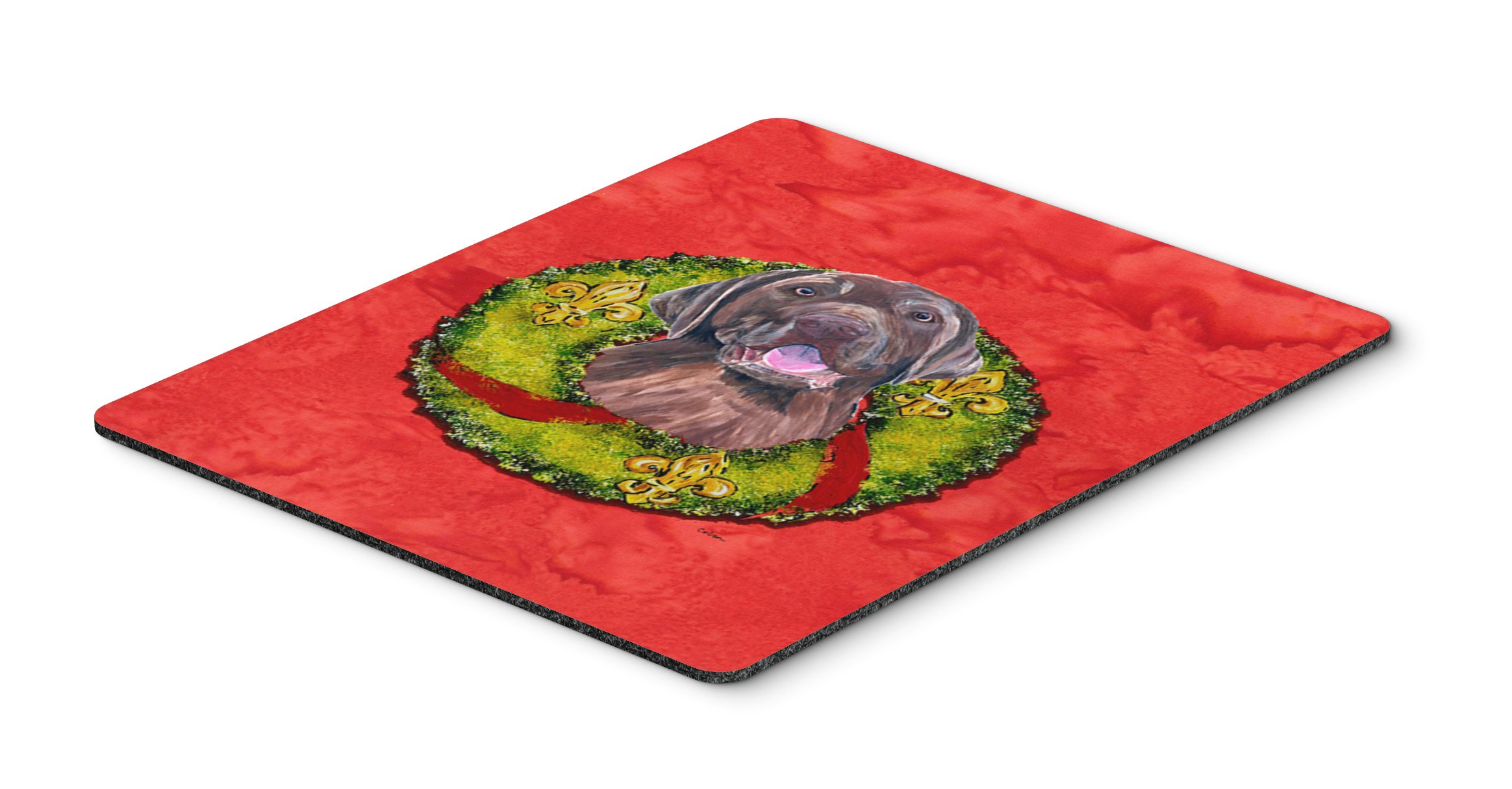 Labrador Christmas Wreath Mouse Pad - Washable Large Mouse Mat for Home, Office, Gaming & Computers | Holiday Decor & Functional Desk Accessory | Perfect for Christmas Gifts & Workstations