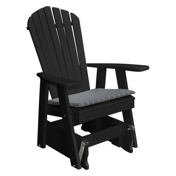 A & L Furniture Poly Adirondack Gliding Chair - Outdoor Patio Rocking Chair with Weather-Resistant Polyethylene - Perfect for Garden, Deck, and Poolside Relaxation