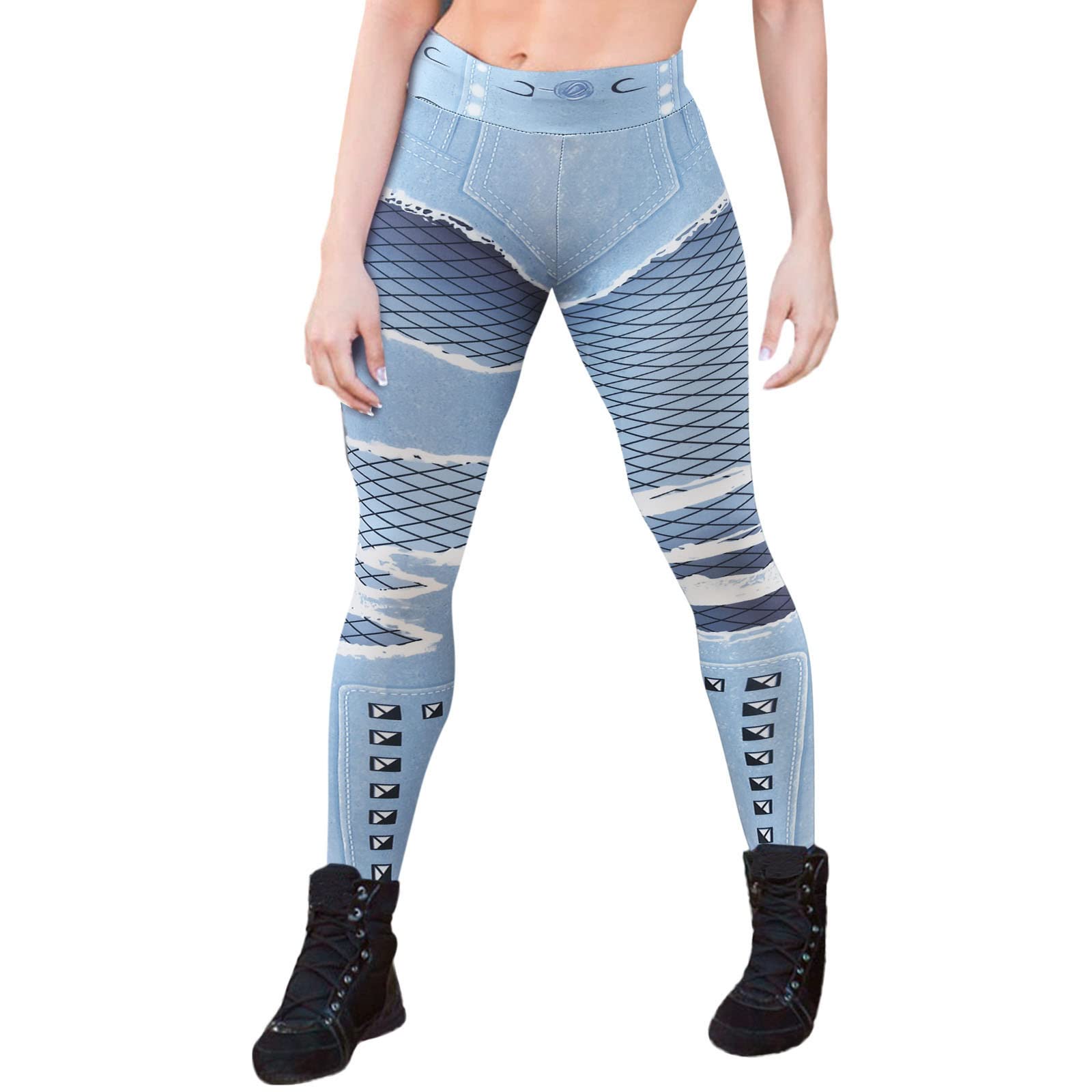 High Waist Yoga Leggings for Women - Tummy Control Workout Pants, Printed Stretchy Running & Yoga Pants | Perfect for Gym, Fitness, Lounge & Everyday Wear