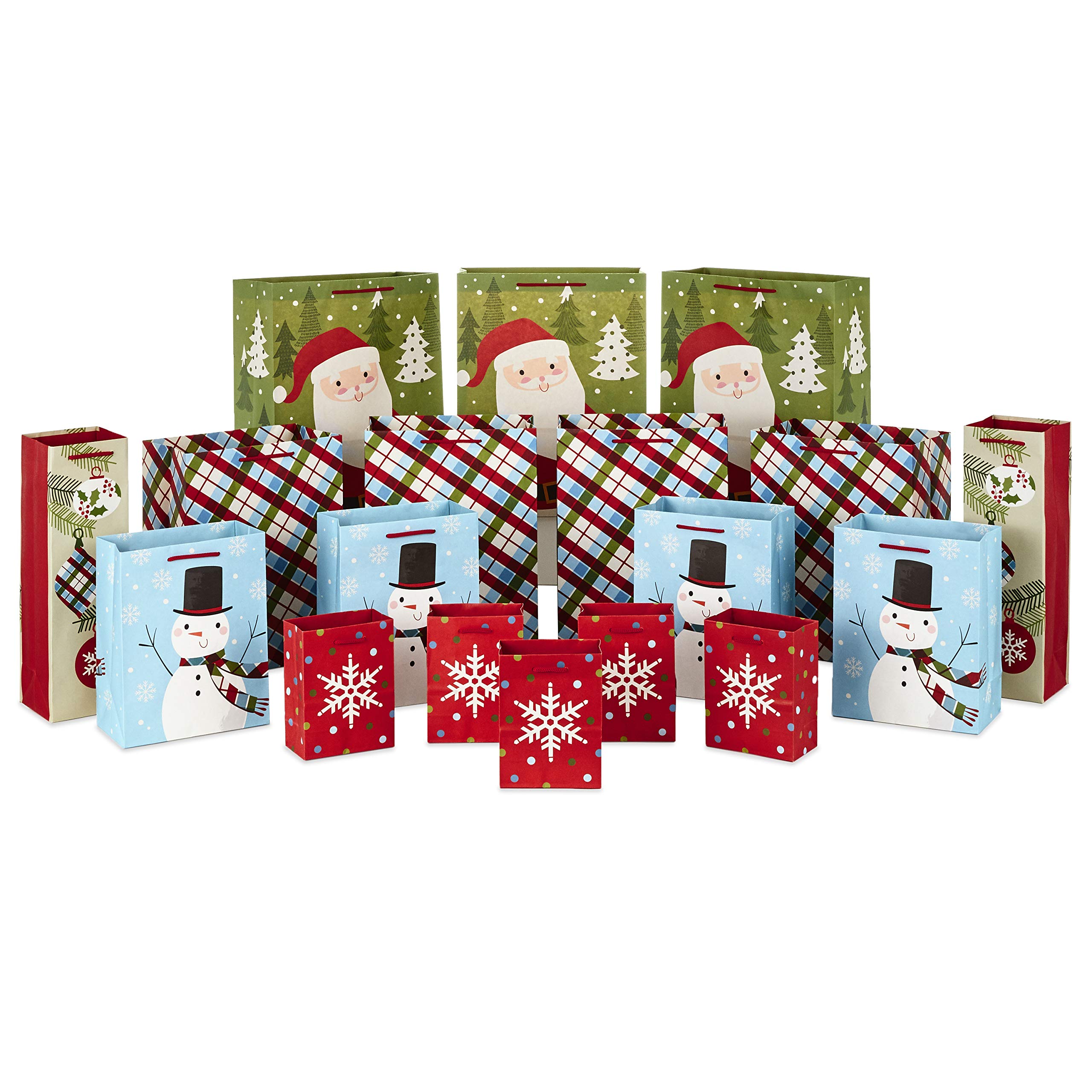 Hallmark Christmas Gift Bags Bulk Pack - 18 Assorted Size Holiday Gift Bags (5