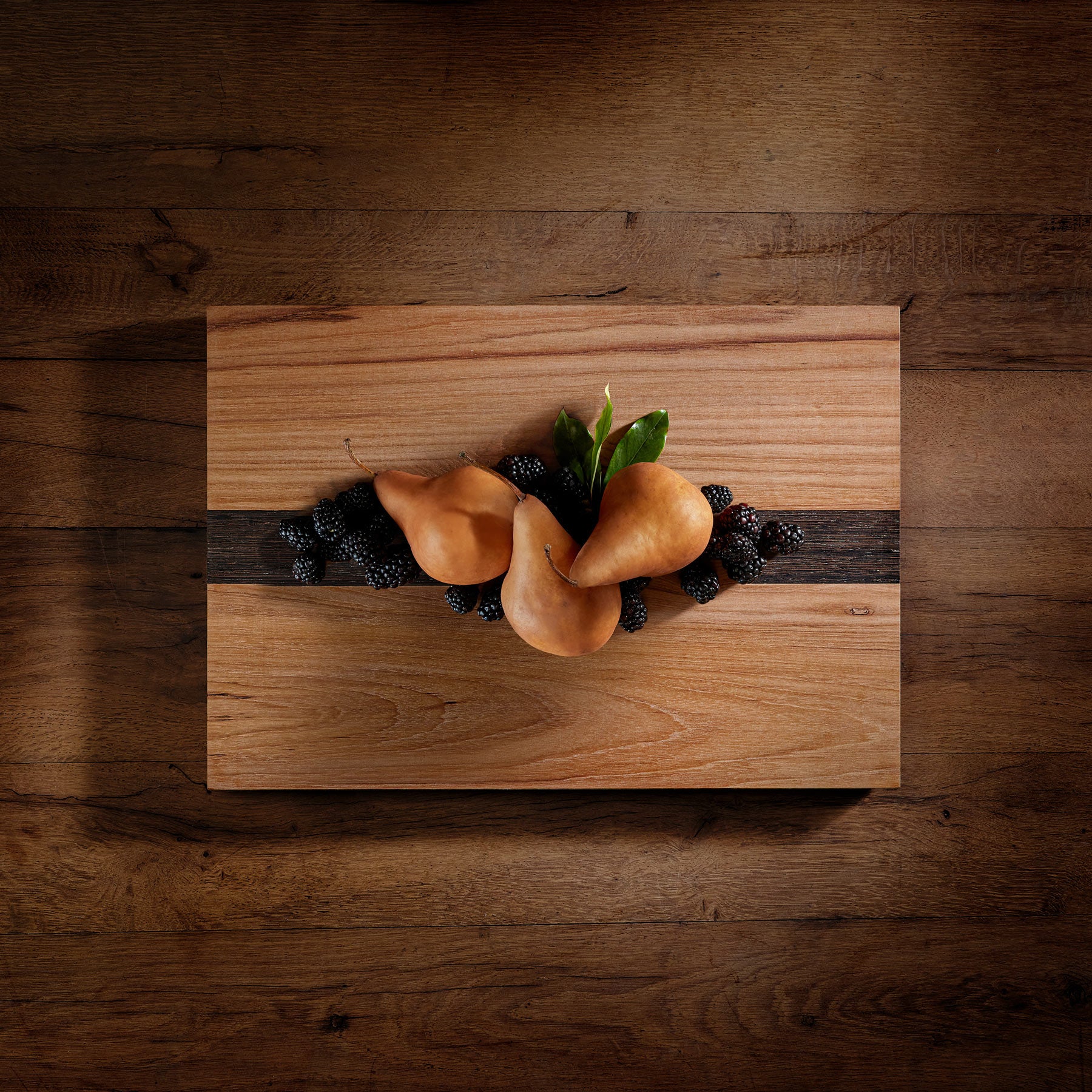 14x20 Teak Wood Serving Board with Natural Finish & Single Stripe - Perfect for Charcuterie, Cheese Platters & Entertaining