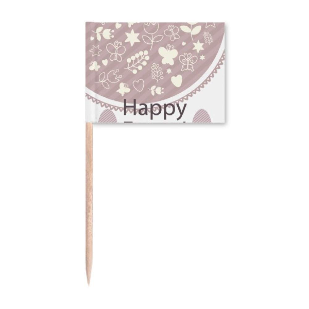 Easter Egg Toothpick Flags - Purple Star Party Decorations for Cupcakes, Desserts & Holiday Celebrations | Easter Party Supplies & Table Decor