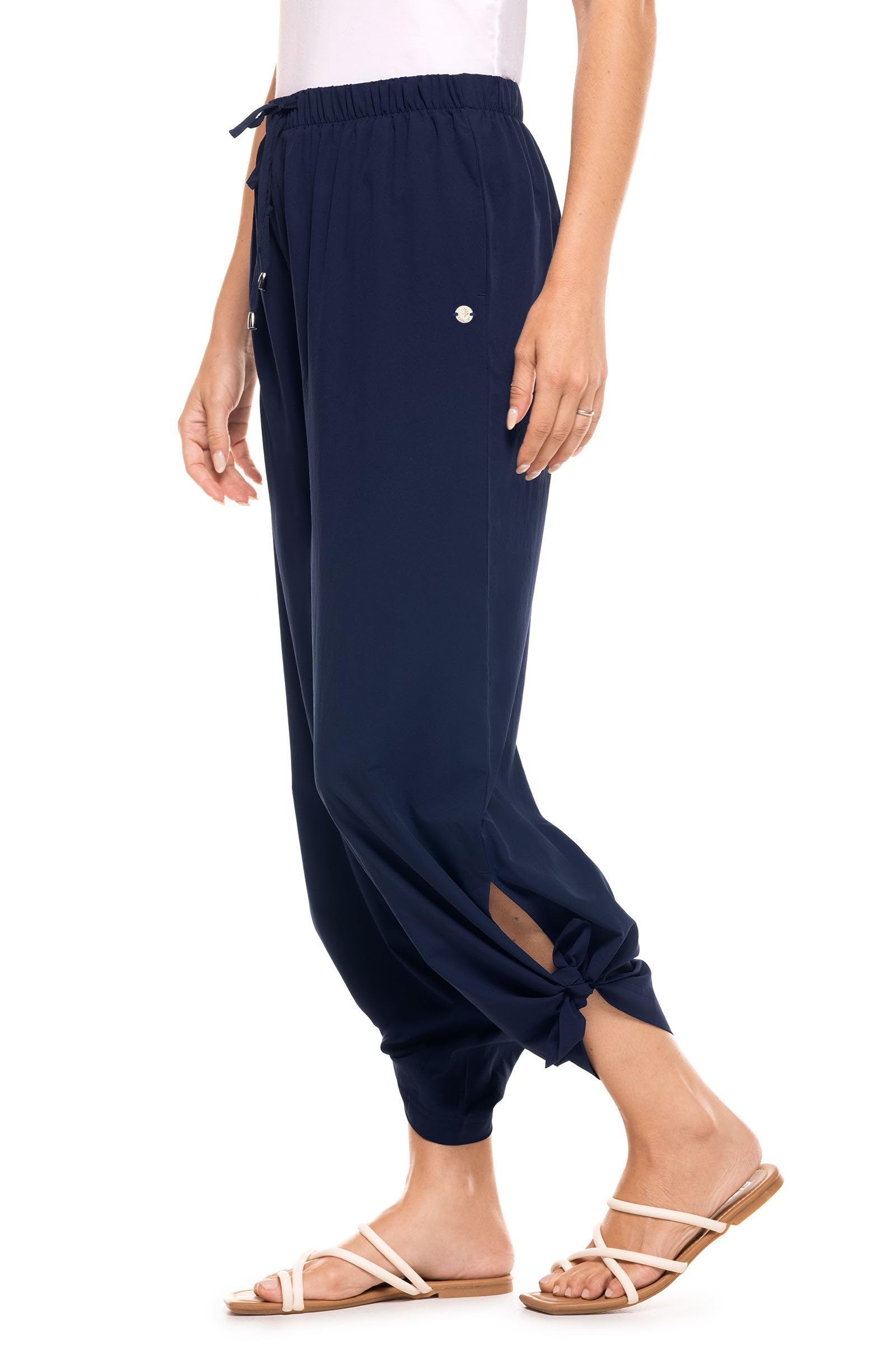 Coolibar UPF 50+ Women's Sun Protective Wide Leg Pants - Lightweight Breathable Travel & Beach Cover-Up for Summer Outdoor Activities