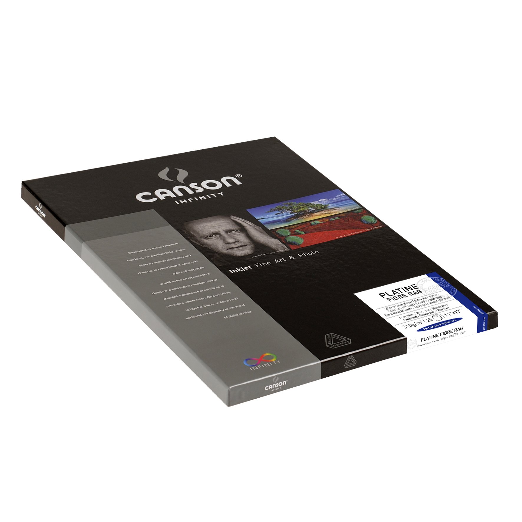 Canson Infinity Platine Fibre Rag Fine Art Paper - 310gsm, 11x17 Inches, 25 Sheets - Premium Archival Quality for Fine Art Printing, Photography & Professional Art Projects