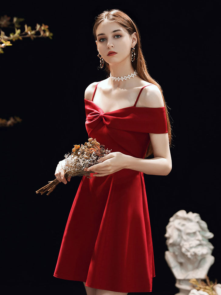 Elegant Burgundy A-Line Short Prom Dress for Homecoming - Perfect for Dances, Parties & Special Occasions