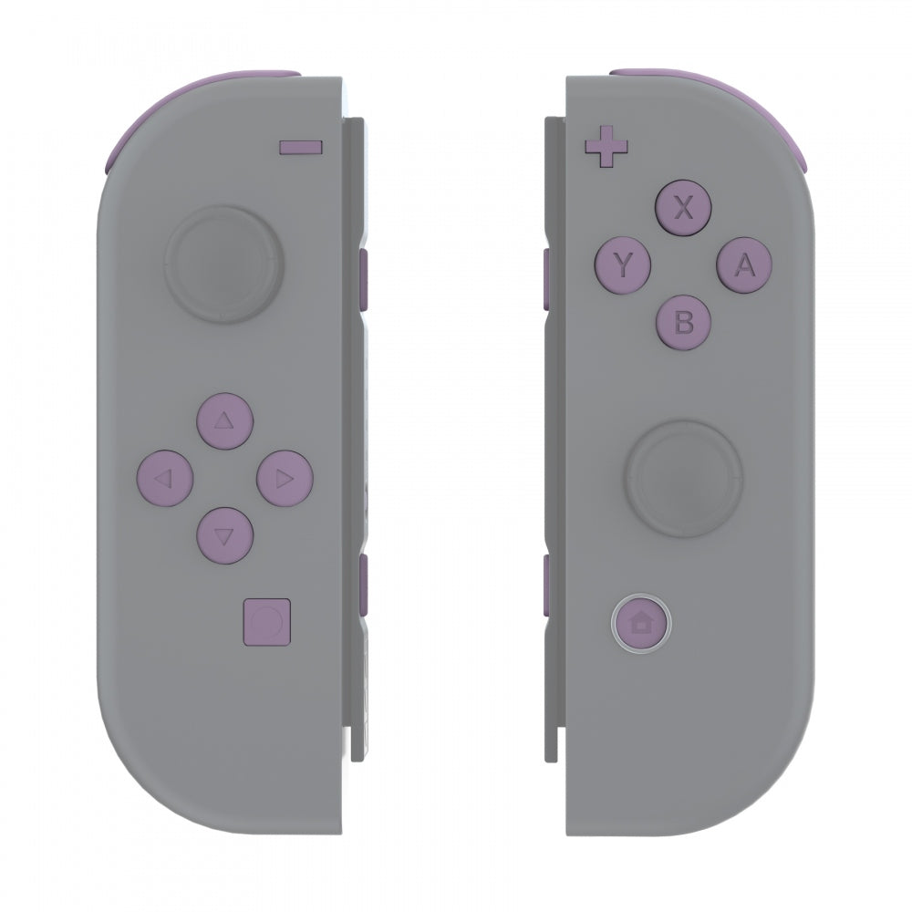 eXtremeRate Dark Grayish Violet Replacement ABXY Buttons & Triggers Kit for Nintendo Switch JoyCon & OLED JoyCon - Full Set with Tools (Shell Not Included) - Perfect for DIY Repair and Controller Customization