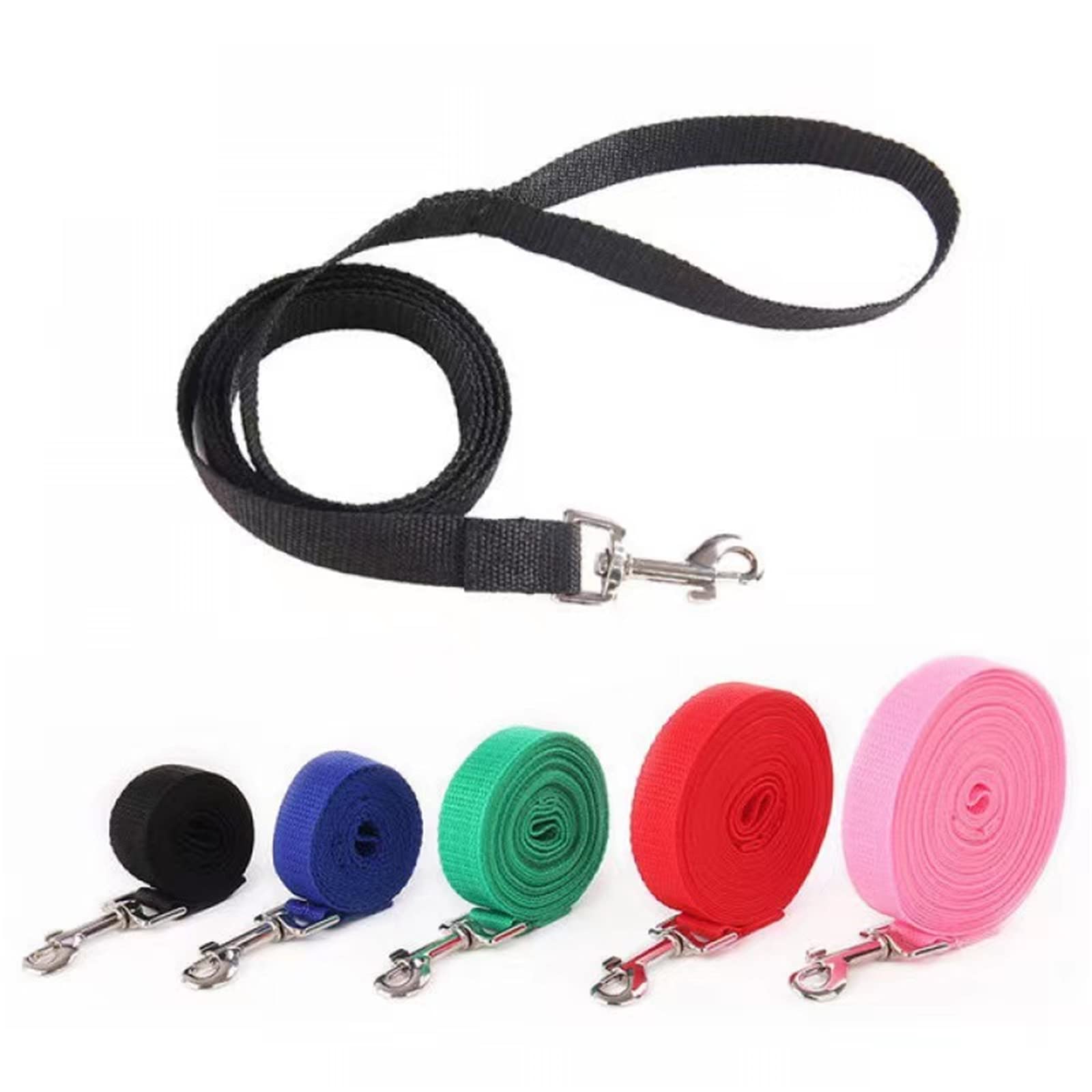Durable Nylon Dog Leash 15ft 20ft 30ft 50ft 100ft - Long Training Leash for Dogs with Secure Bolt Snap - Perfect for Outdoor Walking, Hiking, and Obedience Training