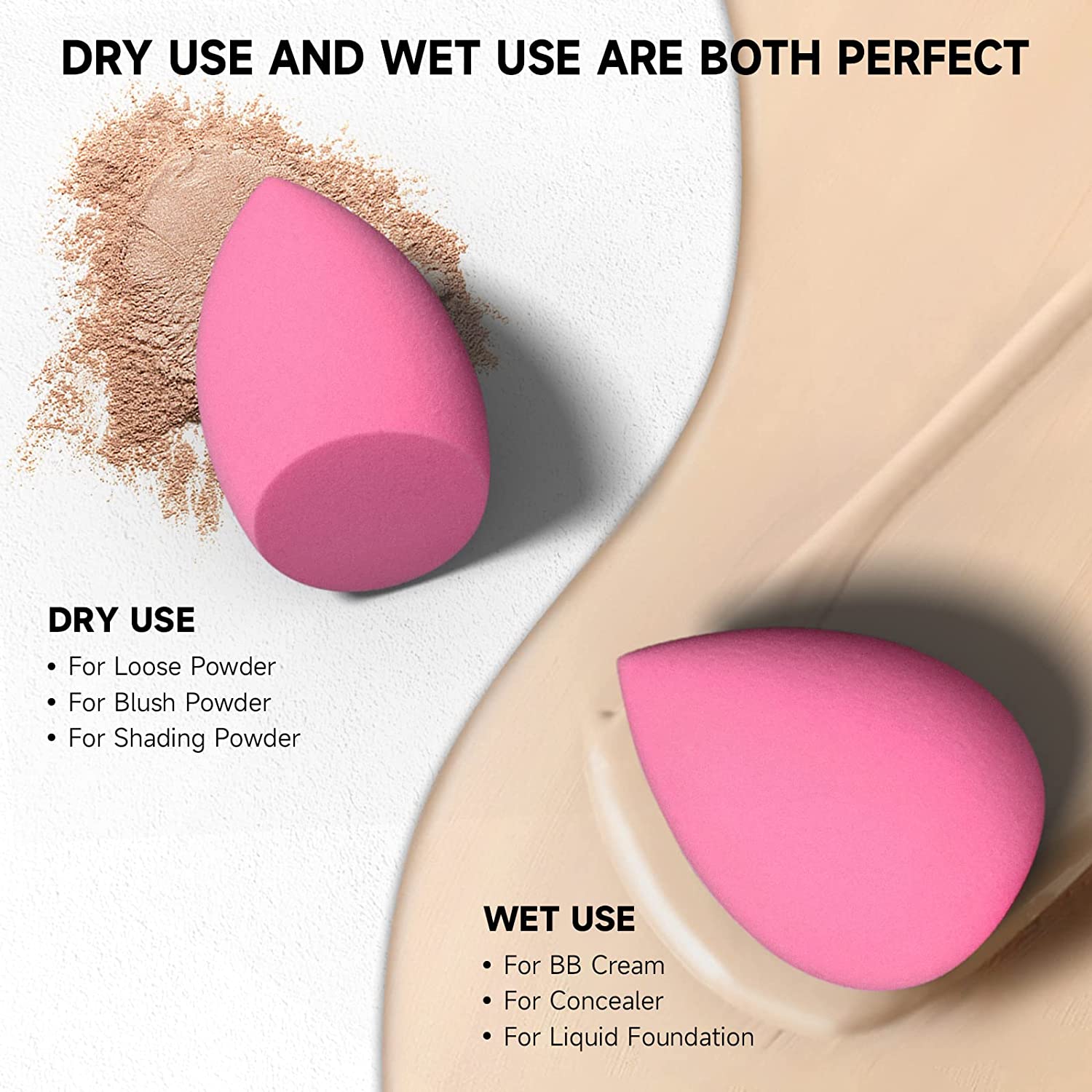 12 PCS Makeup Sponge Set with Holder - Beauty Blender for Foundation, Liquid, Cream & Powder - Multi-Color Cosmetic Sponges for Flawless Makeup Application - Perfect for Professional Artists & Home Use
