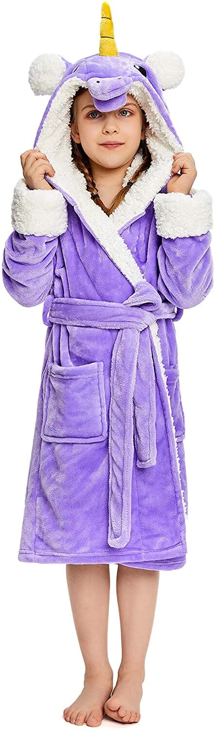 Soft & Cozy Princess Unicorn Bathrobe for Kids - Fast Priority Shipping - Perfect for Birthday Gifts, Spa Days & Bedtime Comfort