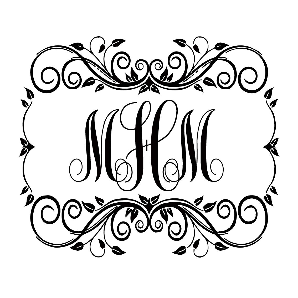 Custom Monogram Wall Decal Vinyl Lettering - Personalized Family Name Stickers for Home Decor - Nursery, Bedroom & Living Room Wall Art - Perfect for Housewarming Gifts & Room Makeovers (Style ZX14)