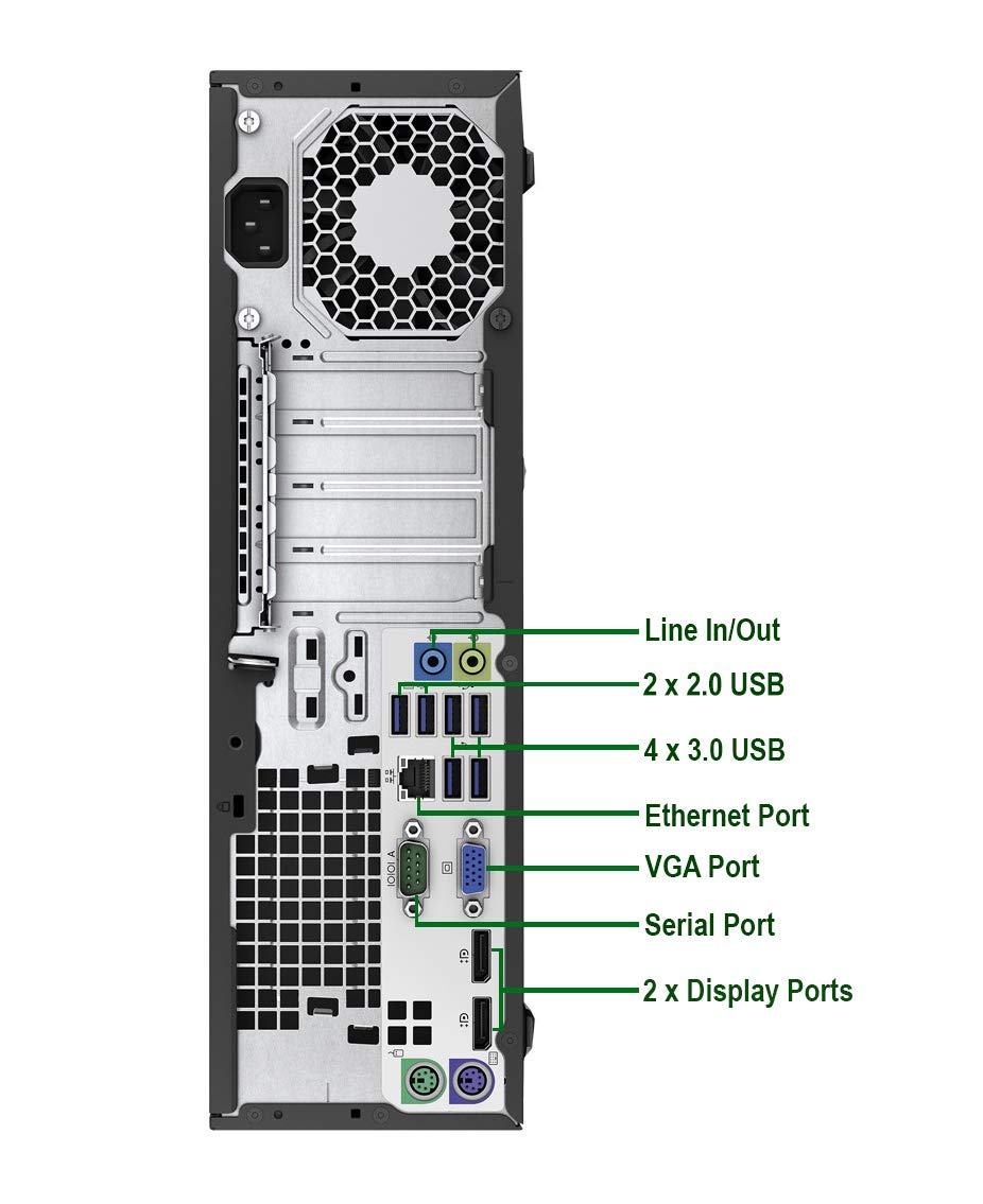 HP 800 G2 SFF Business Desktop PC - Intel Core i5-6500 3.2GHz Quad-Core, 8GB RAM, 128GB M.2 SSD + 1TB HDD, WiFi | Bluetooth, Wireless Keyboard & Mouse, Windows 10 Pro (Renewed) - Perfect for Office Work, Home Computing & Small Business Use