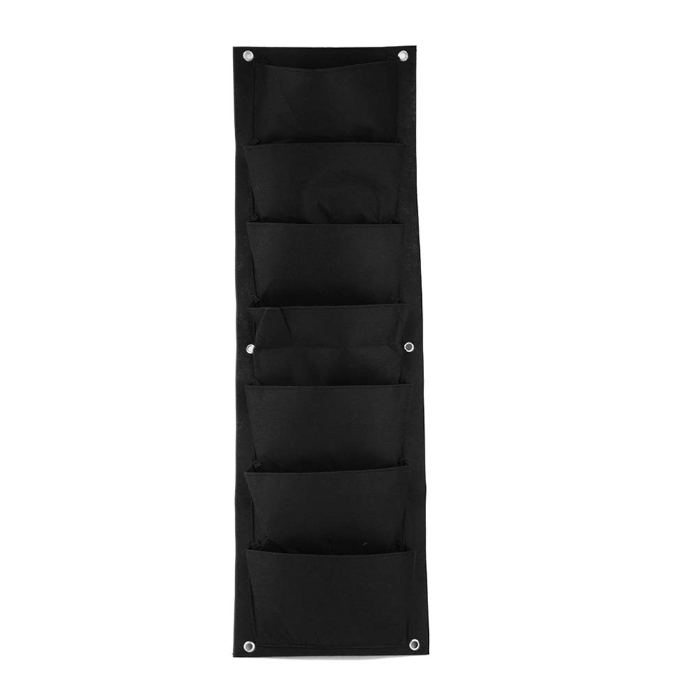 PreLiked 7-Pocket Vertical Planter Bag - Wall Mounted Garden Planting Container for Flowers, Herbs & Vegetables | Indoor/Outdoor Use, Space Saving Solution for Small Gardens & Balconies