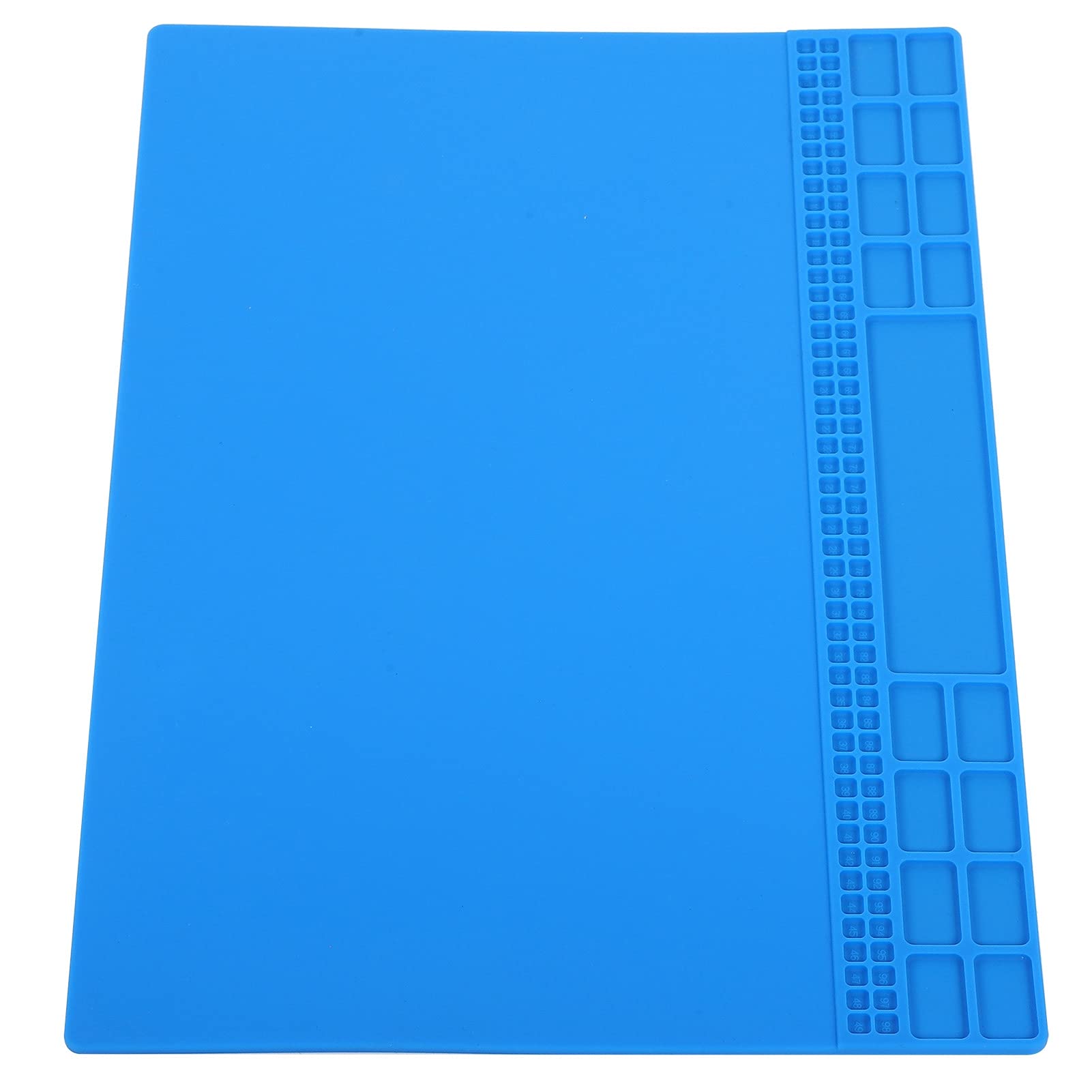 High-Quality Silicone Heat Repair Mat Pad 350x250x4mm - Non-Slip Desk Maintenance Mat with Screw Storage Compartment (Navy Blue) | Perfect for Electronics Repair, DIY Projects & Workshop Organization