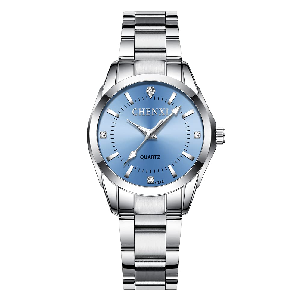 Elegant Diamond Women's Quartz Watch with Stainless Steel Bracelet - Perfect for Office, Party & Daily Wear